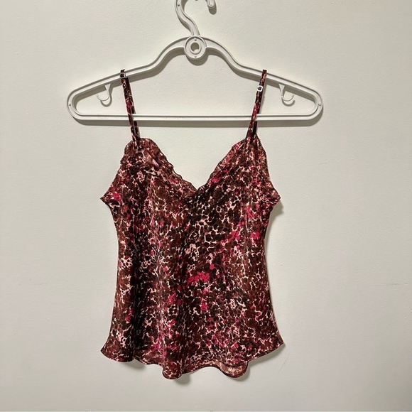 Wilfred Ruffle Camisole size XXS Floral Ptna Brown/E. Fuchsia - Picture 8 of 14